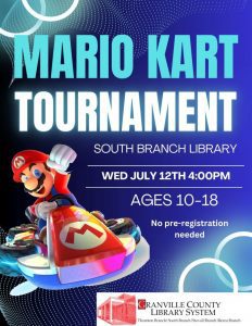 Mario Kart Tournament at Ponderosa Joint-Use Branch Tickets, Sat