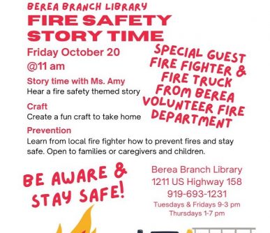 2023 fire safety storytime flyer