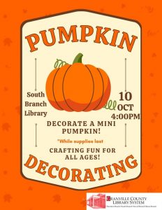 Pumpkin Decorating @ South Branch Library