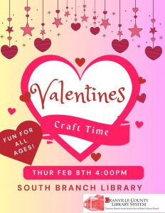 Valentines Craft Time @ South Branch Library