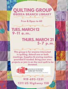 Quilting Group @ Berea Library