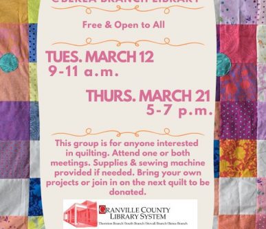 March quilting group