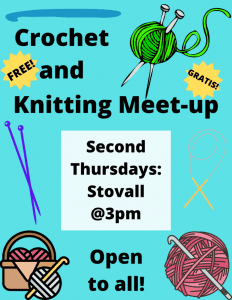 Crochet and Knitting Meet-up @ Stovall Branch Library