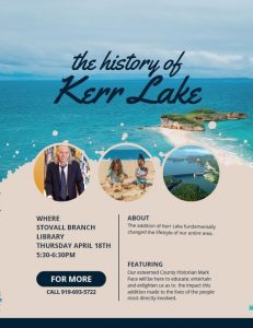 The History Of Kerr Lake @ Stovall Library