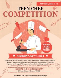 Teen Chef Competition @ Thornton Library