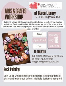 Arts & Crafts Workshop @ Berea Library