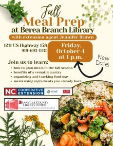 Fall Meal Prep @ Berea Branch Library