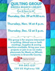 Quilting Group @ Berea Library