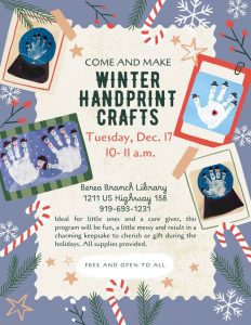 Winter Handprint Craft @ Berea Branch Library